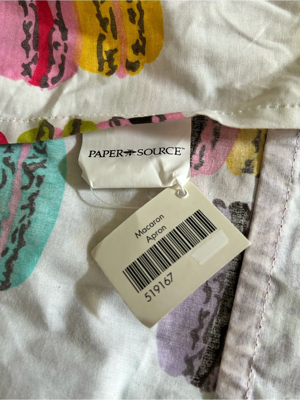 Paper Source Retro Colorful Macaron Print Full Kitchen Apron with Pockets